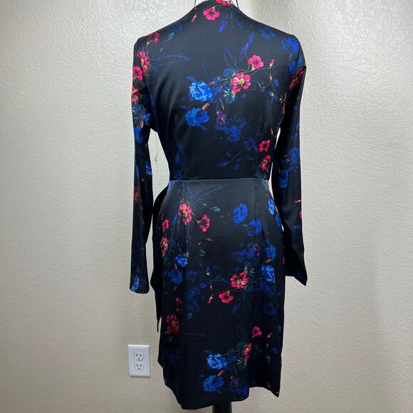I.N.C. International Concepts Women Printed Surplice V-Neck Long-Sleeve Dress M - Picture 2 of 11